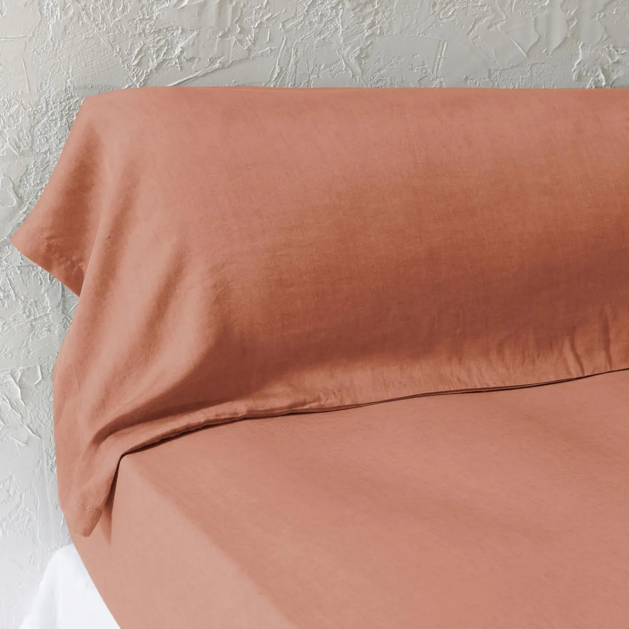 Taie D'Oreiller, Traversin|EMINZA Taie de traversin lyocell Tencel™ lavé (27 x 185 cm) Olivia Terracotta
