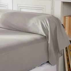Taie D'Oreiller, Traversin|EMINZA Taie de traversin percale de coton (L185 cm) Cali Gris clair