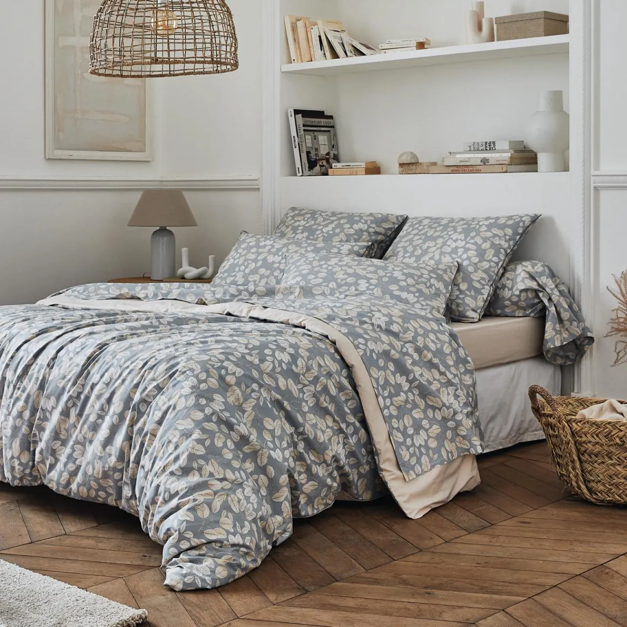 Taie D'Oreiller, Traversin|TRADILINGE Taie de traversin percale de coton (L200 cm) Lison e Gris