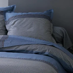 Taie D'Oreiller, Traversin|TRADI LINGE Taie de traversin satin de coton (L200 cm) Enzo e Bleu