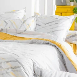 Taie D'Oreiller, Traversin|TRADI LINGE Taie d'oreiller carrée coton Vermont he Blanc