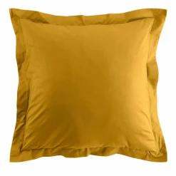 Taie D'Oreiller, Traversin|DOUCEUR D'INTERIEUR Taie d'oreiller carrée coton bio (63 x 63 cm) Biolina Jaune ocre