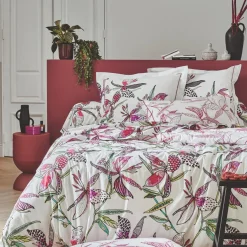 Taie D'Oreiller, Traversin|TRADILINGE Taie d'oreiller carrée coton (65 x 65 cm) Pénélope Rose