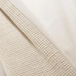 Taie D'Oreiller, Traversin|EMINZA Taie d'oreiller carrée coton nid d'abeille (80 x 80 cm) Eva Beige