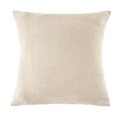 Taie D'Oreiller, Traversin|EMINZA Taie d'oreiller carrée coton nid d'abeille (60 x 60 cm) Eva Beige