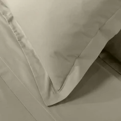 Taie D'Oreiller, Traversin|DOUCEUR D'INTERIEUR Taie d'oreiller carrée coton bio (63 x 63 cm) Biolina Taupe