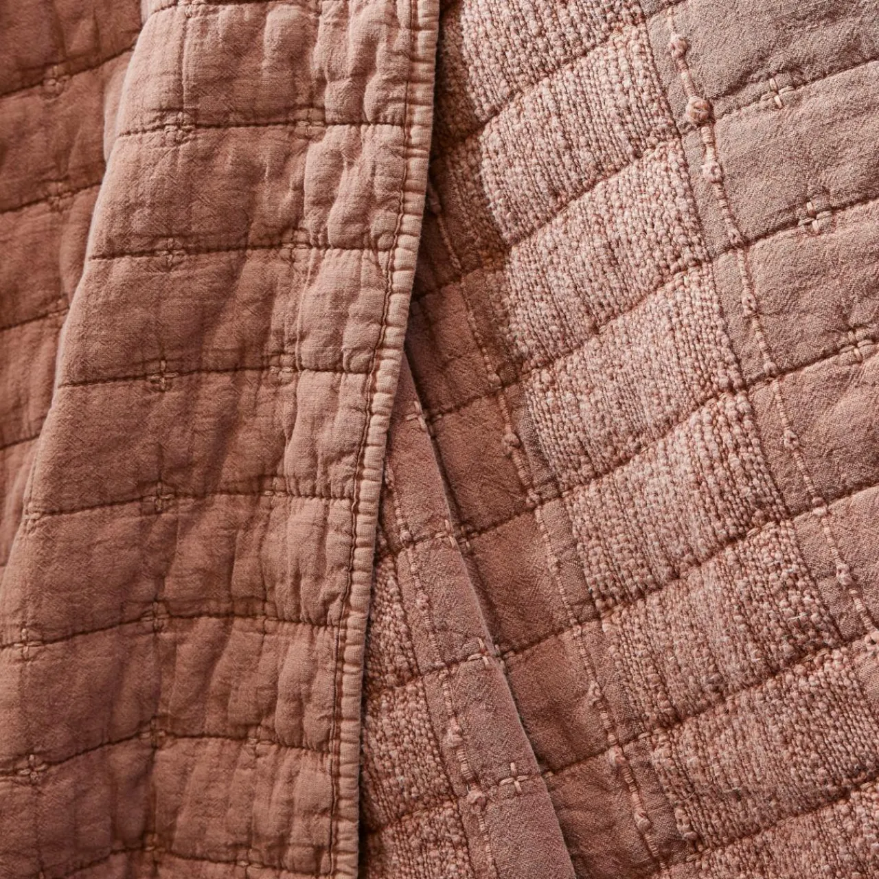 Taie D'Oreiller, Traversin|EMINZA Taie d'oreiller carrée coton (60 x 60 cm) Lena Terracotta