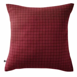 Taie D'Oreiller, Traversin|EMINZA Taie d'oreiller carrée gaze de coton (60 x 60 cm) Gaïa Mix Lie de vin Bordeaux