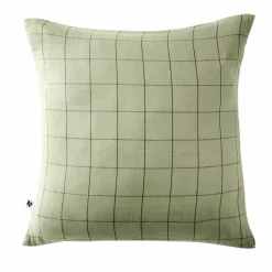 Taie D'Oreiller, Traversin|EMINZA Taie d'oreiller carrée gaze de coton (60 x 60 cm) Gaïa Match Vert tilleul