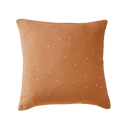 Taie D'Oreiller, Traversin|EMINZA Taie d'oreiller carrée gaze de coton (60 x 60 cm) Gaïa Chic Abricot