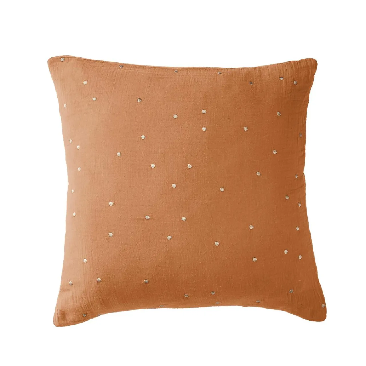 Taie D'Oreiller, Traversin|EMINZA Taie d'oreiller carrée gaze de coton (60 x 60 cm) Gaïa Chic Abricot