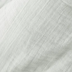 Taie D'Oreiller, Traversin|EMINZA Taie d'oreiller carrée gaze de coton (80 x 80 cm) Gaïa Gris nuage Gris clair