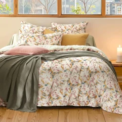 Taie D'Oreiller, Traversin|EMINZA Taie d'oreiller carrée gaze de coton (60 x 60 cm) April Multicolore