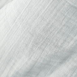 Taie D'Oreiller, Traversin|EMINZA Taie d'oreiller carrée gaze de coton (60 x 60 cm) Gaïa Gris nuage Gris clair