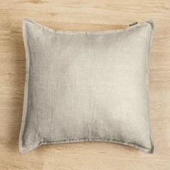 Taie D'Oreiller, Traversin|EMINZA Taie d'oreiller carrée lin lavé (60 x 60 cm) Louise Beige