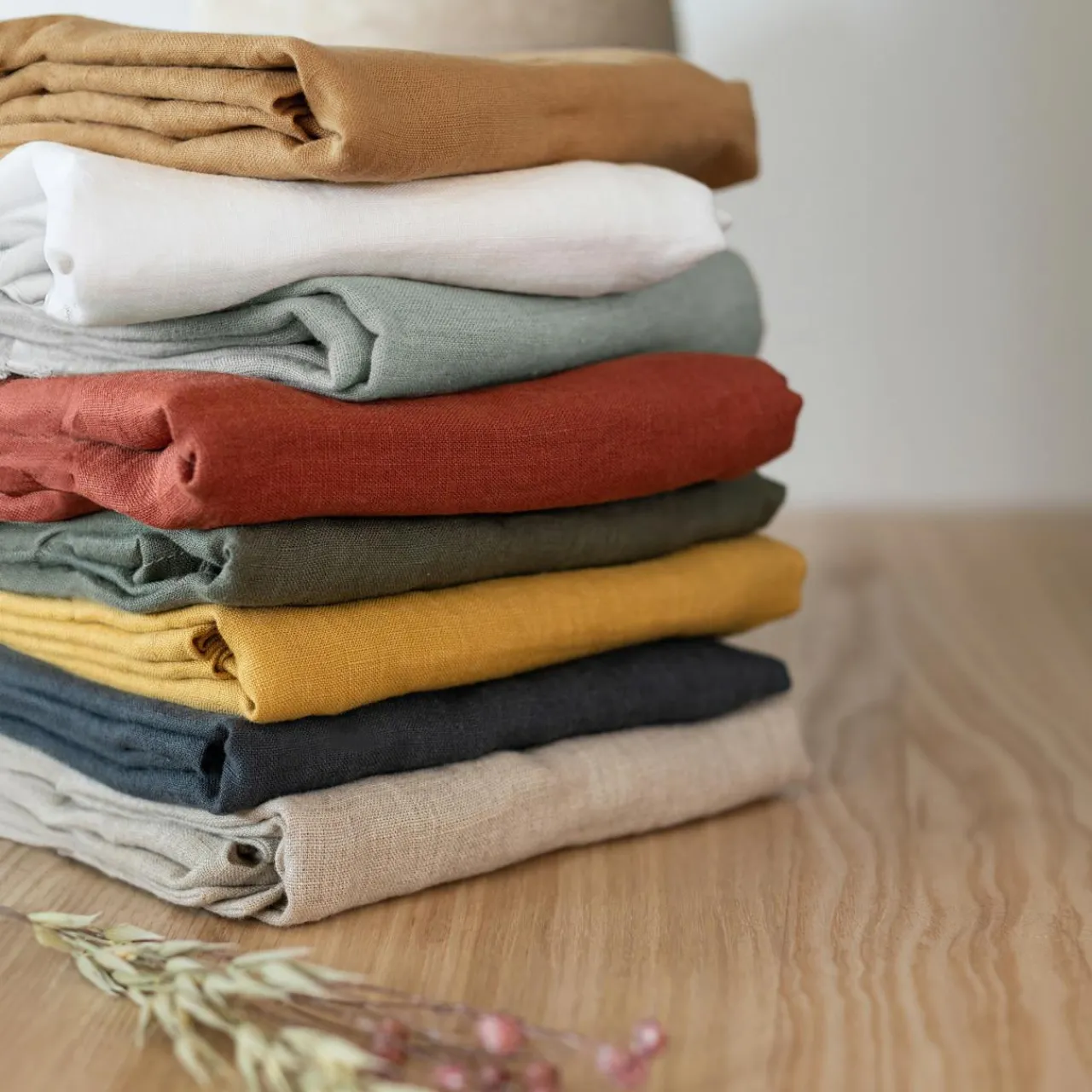 Taie D'Oreiller, Traversin|EMINZA Taie d'oreiller carrée lin lavé (80 x 80 cm) Louise Beige