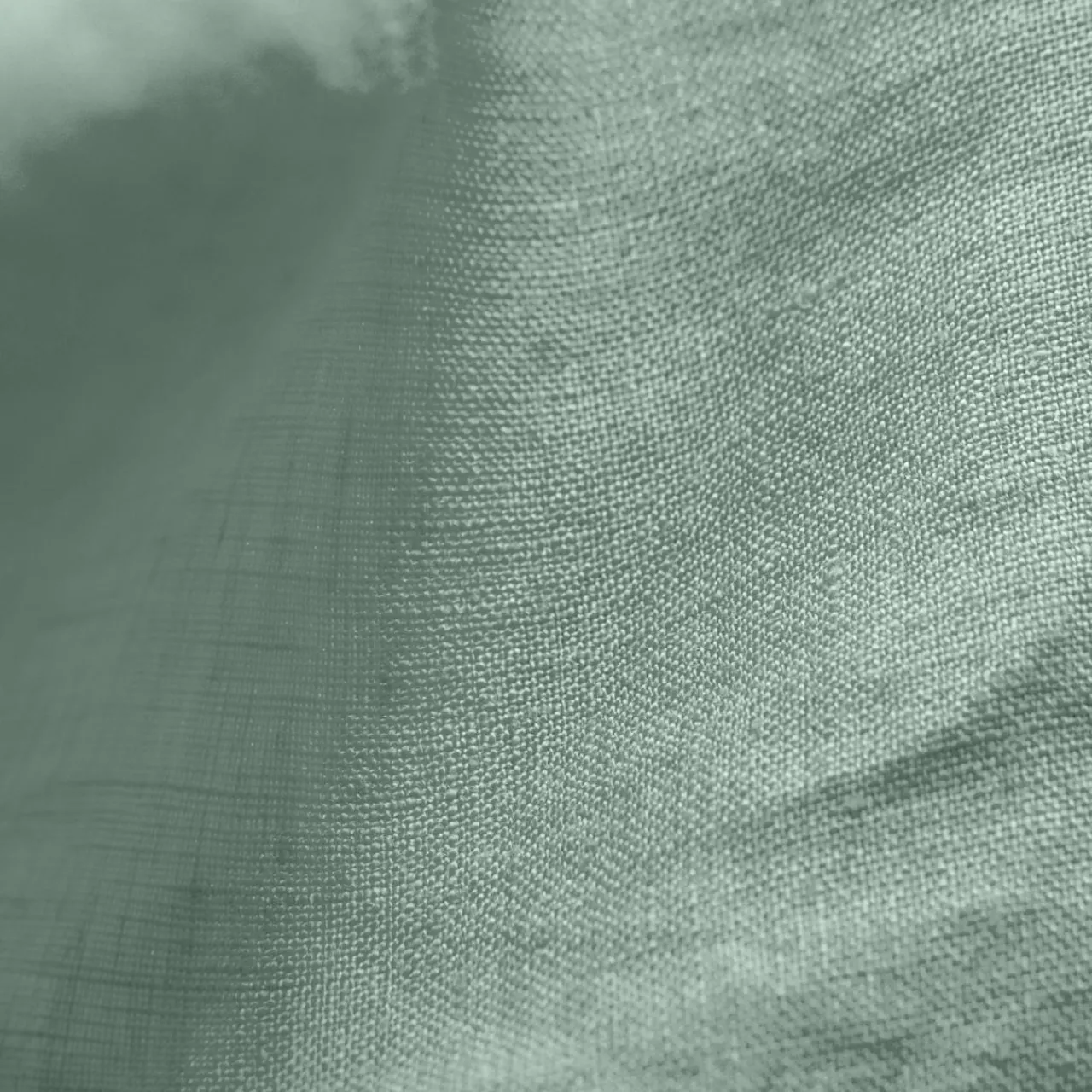 Taie D'Oreiller, Traversin|EMINZA Taie d'oreiller carrée lin lavé (60 x 60 cm) Louise Vert Eucalyptus