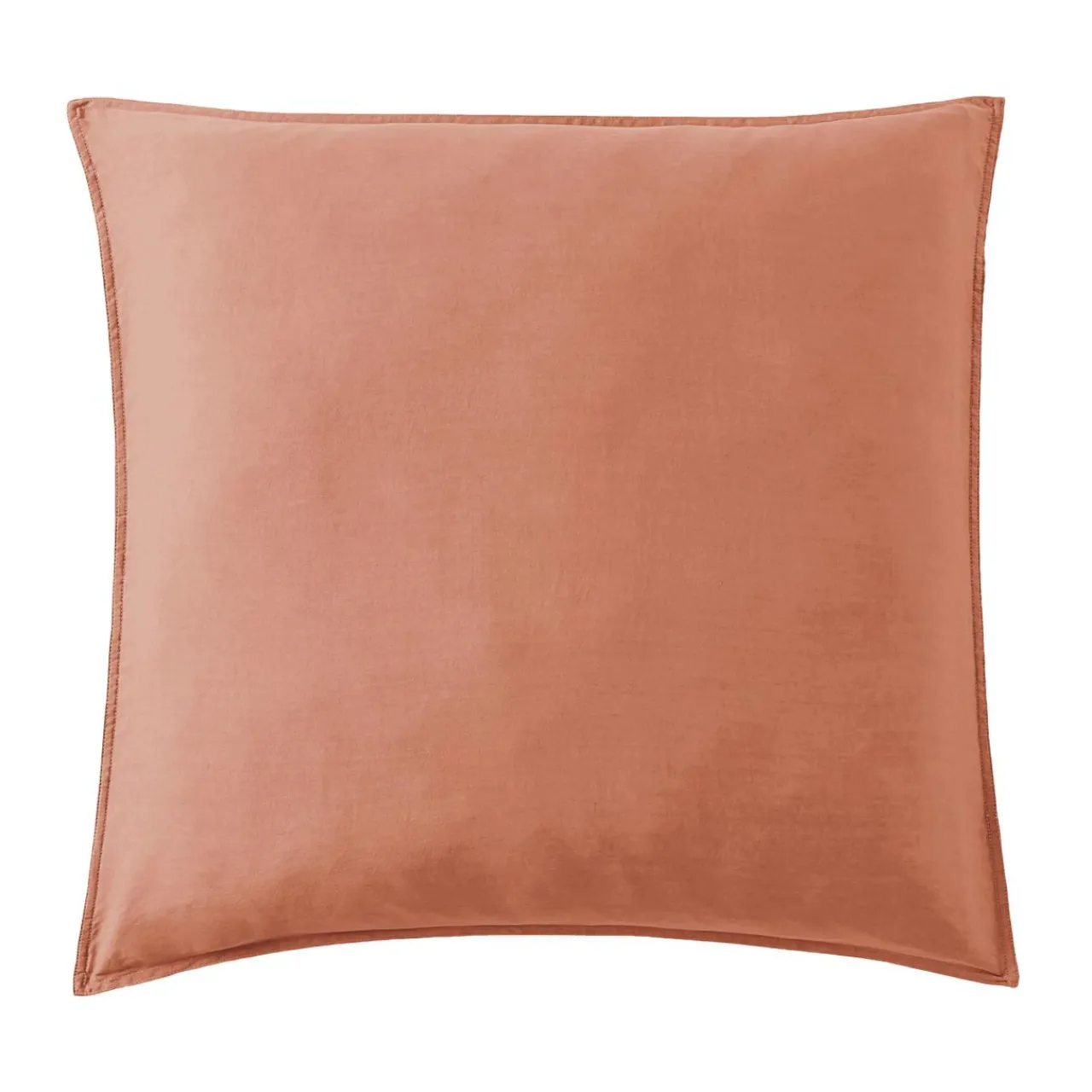 Taie D'Oreiller, Traversin|EMINZA Taie d'oreiller carrée lyocell Tencel™ lavé (80 x 80 cm) Olivia Terracotta