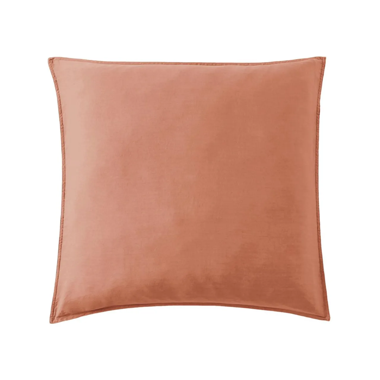 Taie D'Oreiller, Traversin|EMINZA Taie d'oreiller carrée lyocell Tencel™ lavé (63 x 63 cm) Olivia Terracotta