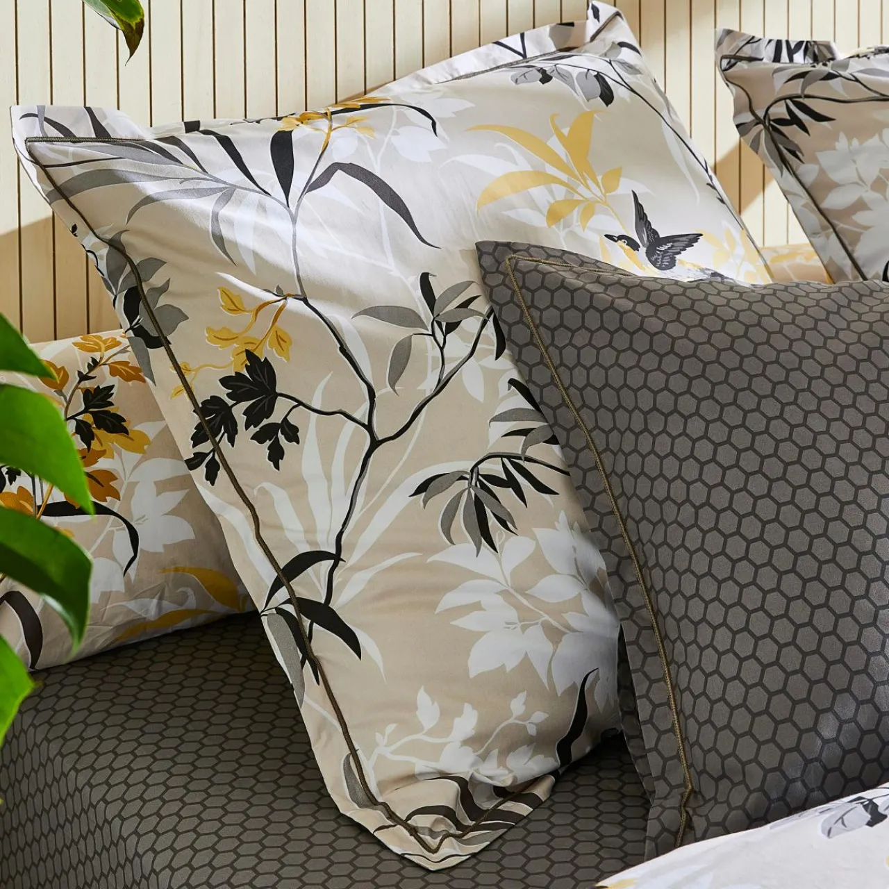 Taie D'Oreiller, Traversin|TRADILINGE Taie d'oreiller carrée percale de coton (65 x 65 cm) Asia Beige