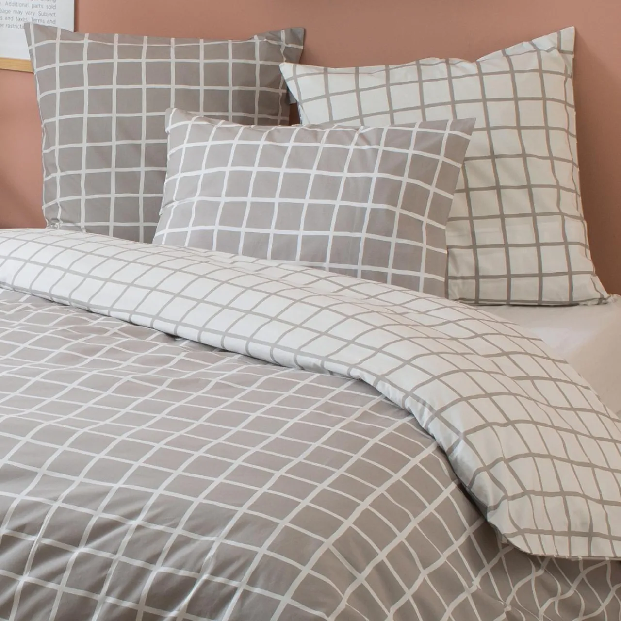 Taie D'Oreiller, Traversin|TRADILINGE Taie d'oreiller carrée percale de coton (65 x 65 cm) Max e Gris