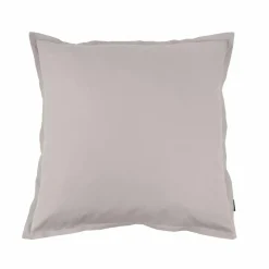 Taie D'Oreiller, Traversin|EMINZA Taie d'oreiller carrée percale de coton (65 x 65 cm) Cali Gris clair
