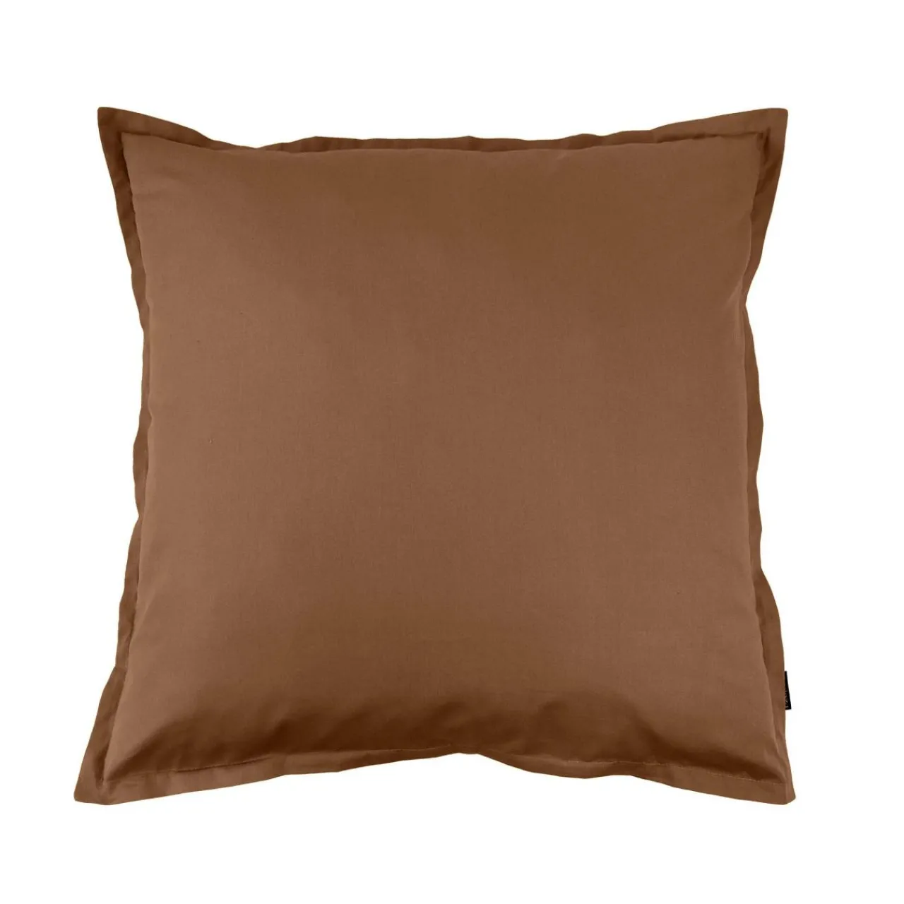 Taie D'Oreiller, Traversin|EMINZA Taie d'oreiller carrée percale de coton (65 x 65 cm) Cali Marron Chocolat