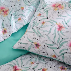 Taie D'Oreiller, Traversin|TRADI LINGE Taie d'oreiller carrée percale de coton (65 x 65 cm) Roxane Multicolore