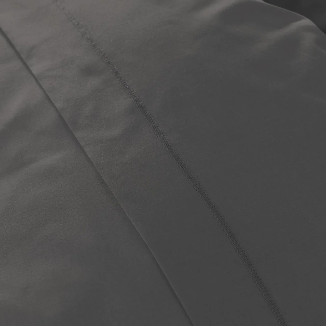 Taie D'Oreiller, Traversin|EMINZA Taie d'oreiller carrée percale de coton (65 x 65 cm) Cali Gris Anthracite