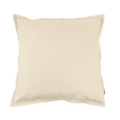 Taie D'Oreiller, Traversin|EMINZA Taie d'oreiller carrée percale de coton (65 x 65 cm) Cali Beige