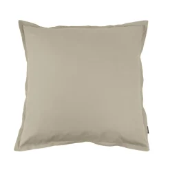 Taie D'Oreiller, Traversin|EMINZA Taie d'oreiller carrée percale de coton (65 x 65 cm) Cali Taupe