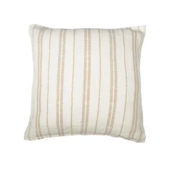 Taie D'Oreiller, Traversin|EMINZA Taie d'oreiller carrée réversible coton texturé et percale (60 x 60 cm) Alice Ficelle