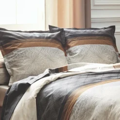 Taie D'Oreiller, Traversin|TRADILINGE Taie d'oreiller carrée satin de coton (65 x 65 cm) Tiago e Noir