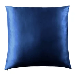Taie D'Oreiller, Traversin|EMINZA Taie d'oreiller carrée soie de mûrier (80 x 80 cm) Mizuki Bleu marine