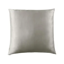 Taie D'Oreiller, Traversin|EMINZA Taie d'oreiller carrée soie de mûrier (63 x 63 cm) Mizuki Gris clair