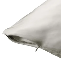 Taie D'Oreiller, Traversin|EMINZA Taie d'oreiller carrée soie de mûrier (80 x 80 cm) Mizuki Gris clair