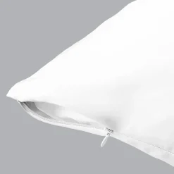 Taie D'Oreiller, Traversin|EMINZA Taie d'oreiller carrée soie de mûrier (63 x 63 cm) Mizuki he Blanc