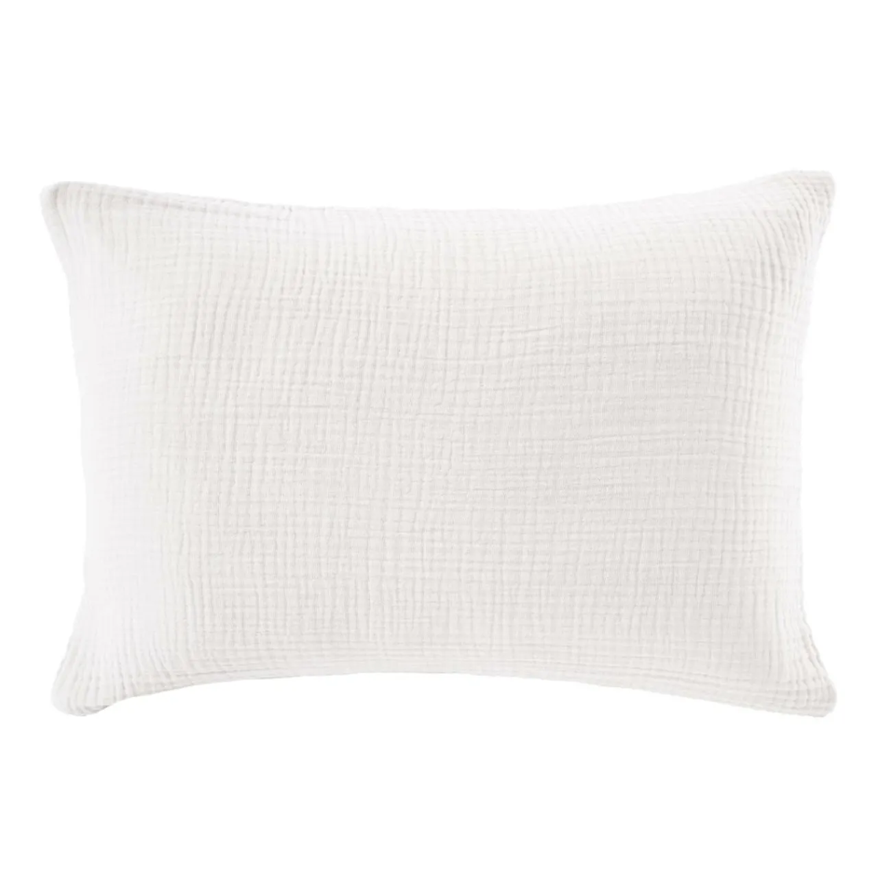 Taie D'Oreiller, Traversin|EMINZA Taie d'oreiller quadruple gaze de coton (50 x 70 cm) Victoria x Gaïa chantilly Blanc