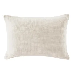 Taie D'Oreiller, Traversin|EMINZA Taie d'oreiller quadruple gaze de coton (50 x 70 cm) Victoria x Gaïa pampa Beige