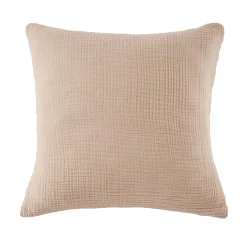 Taie D'Oreiller, Traversin|EMINZA Taie d'oreiller quadruple gaze de coton (80 x 80 cm) Victoria x Gaïa Ficelle