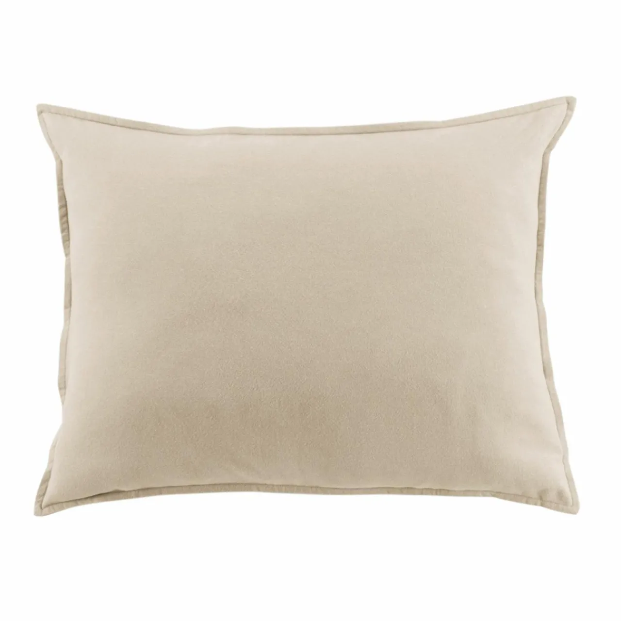 Taie D'Oreiller, Traversin|EMINZA Taie d'oreiller rectangulaire flanelle de coton (50 x 70 cm) Nina Beige