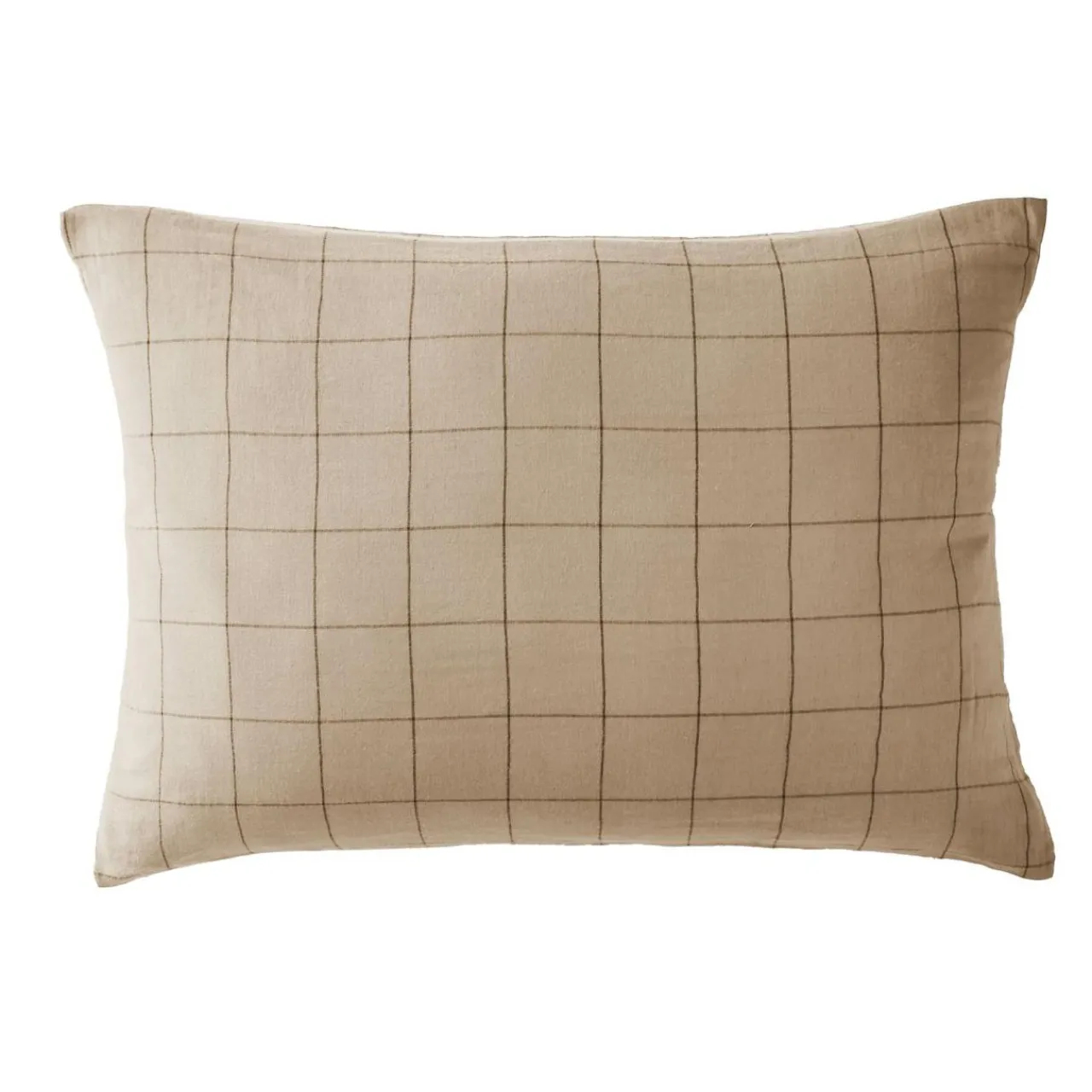 Taie D'Oreiller, Traversin|EMINZA Taie d'oreiller rectangulaire gaze de coton (50 x 70 cm) Gaïa Match Ficelle