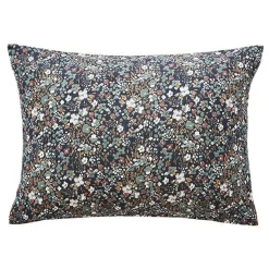 Taie D'Oreiller, Traversin|EMINZA Taie d'oreiller rectangulaire gaze de coton (50 x 70 cm) Constance Bleu nuit