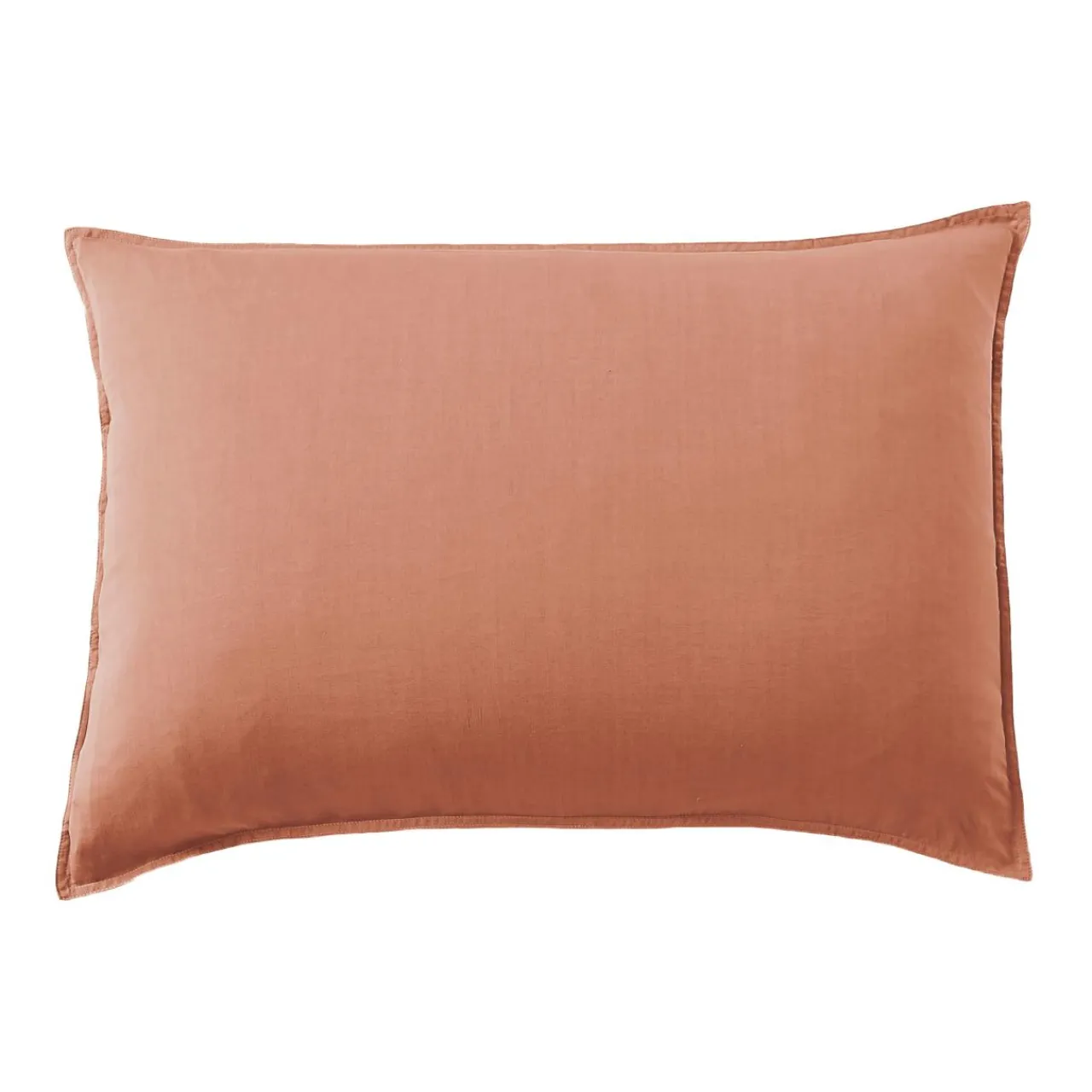 Taie D'Oreiller, Traversin|EMINZA Taie d'oreiller rectangulaire lyocell Tencel™ lavé (50 x 80 cm) Olivia Terracotta