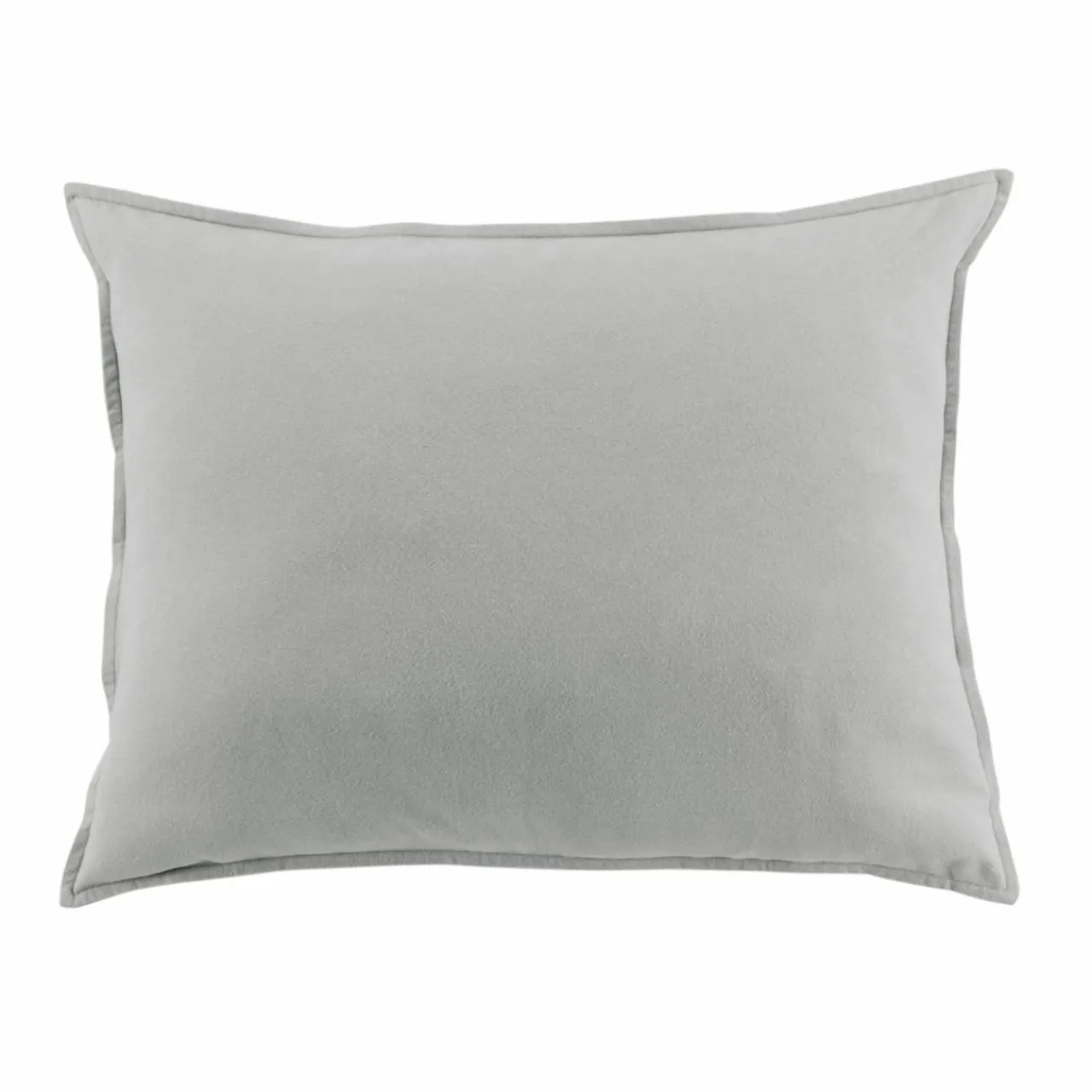 Taie D'Oreiller, Traversin|EMINZA Taie d'oreiller rectangulaire flanelle de coton (50 x 70 cm) Nina Gris clair