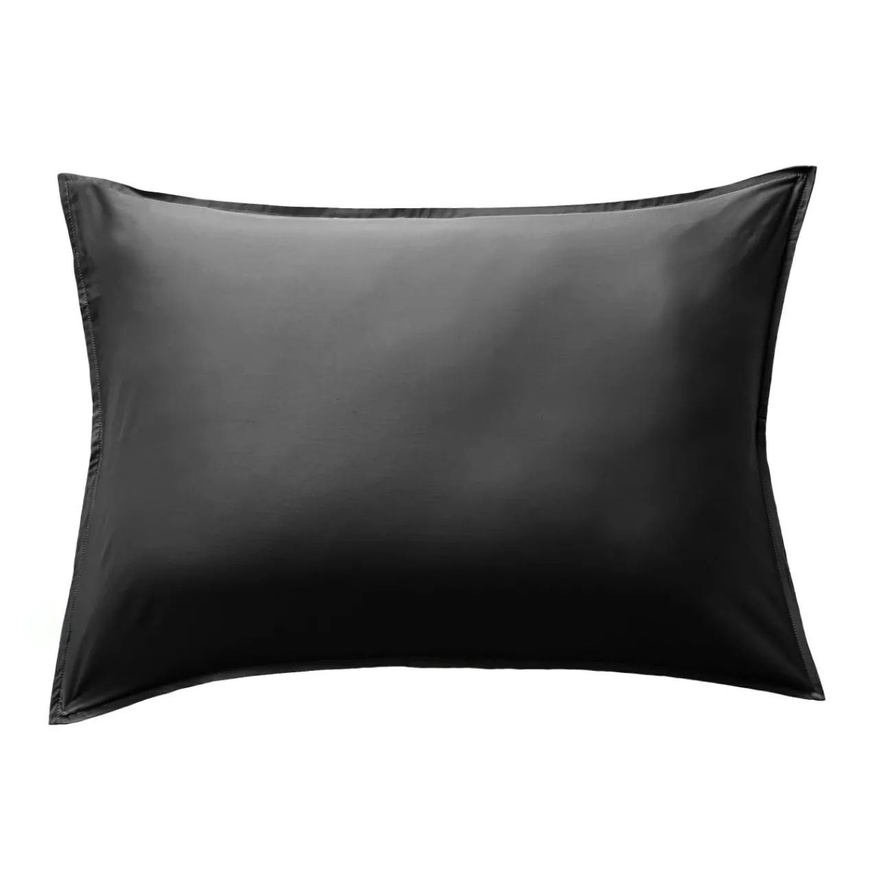 Taie D'Oreiller, Traversin|EMINZA Taie d'oreiller rectangulaire satin de bambou (50 x 80 cm) Sienna Noir
