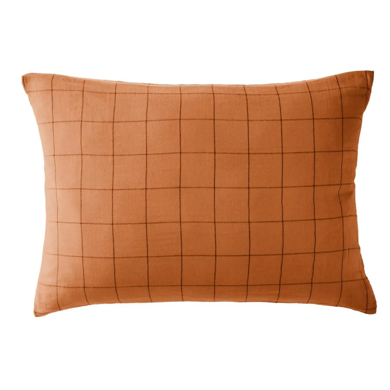 Taie D'Oreiller, Traversin|EMINZA Taie d'oreiller rectangulaire gaze de coton (50 x 70 cm) Gaïa Match Abricot