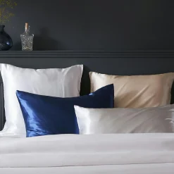 Taie D'Oreiller, Traversin|EMINZA Taie d'oreiller rectangulaire soie de mûrier (50 x 70 cm) Mizuki he Blanc