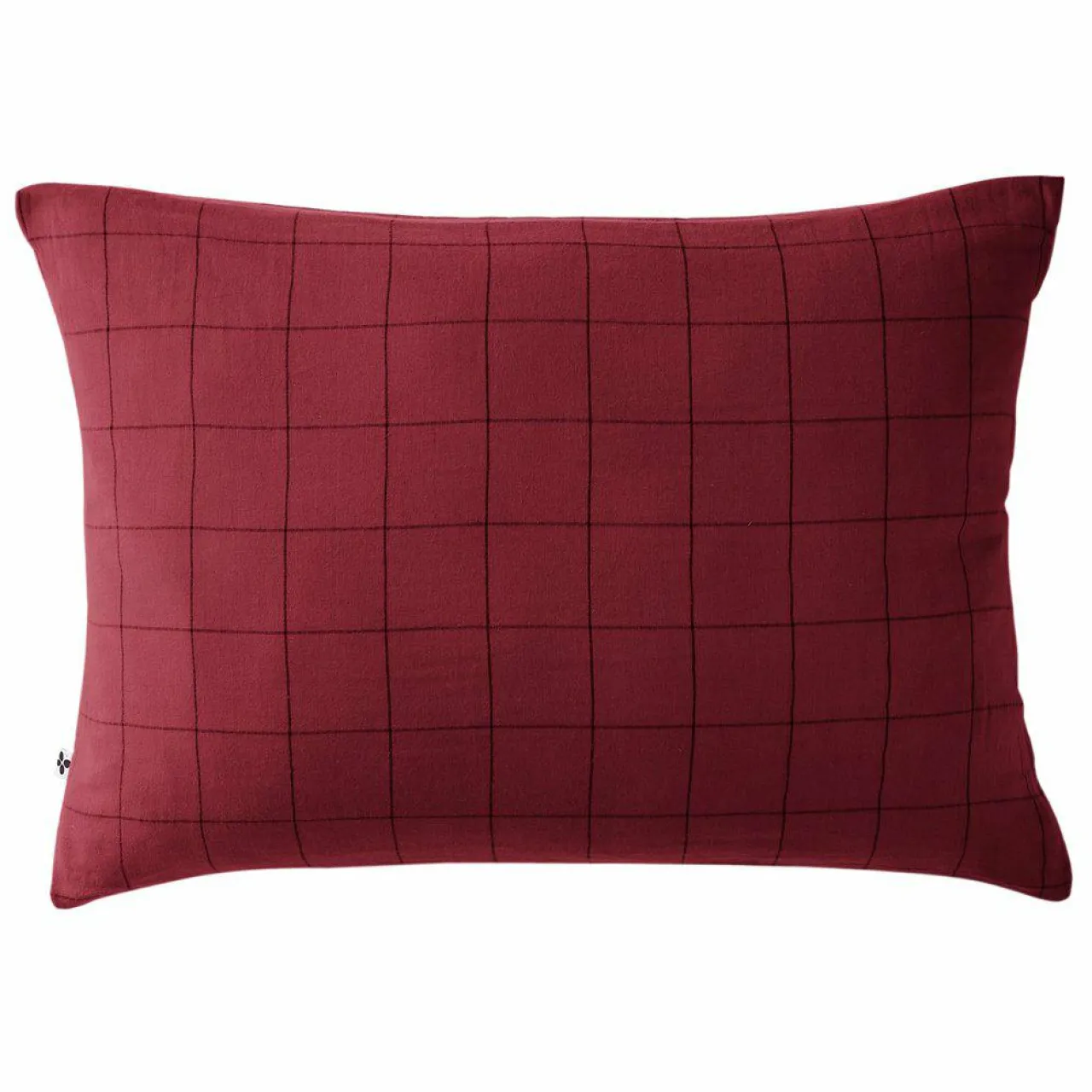 Taie D'Oreiller, Traversin|EMINZA Taie d'oreiller rectangulaire gaze de coton (50 x 70 cm) Gaïa Match Lie de vin Bordeaux
