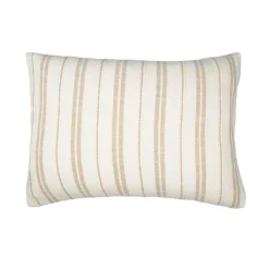 Taie D'Oreiller, Traversin|EMINZA Taie d'oreiller rectangulaire réversible coton texturé et percale (50 x 70 cm) Alice Ficelle